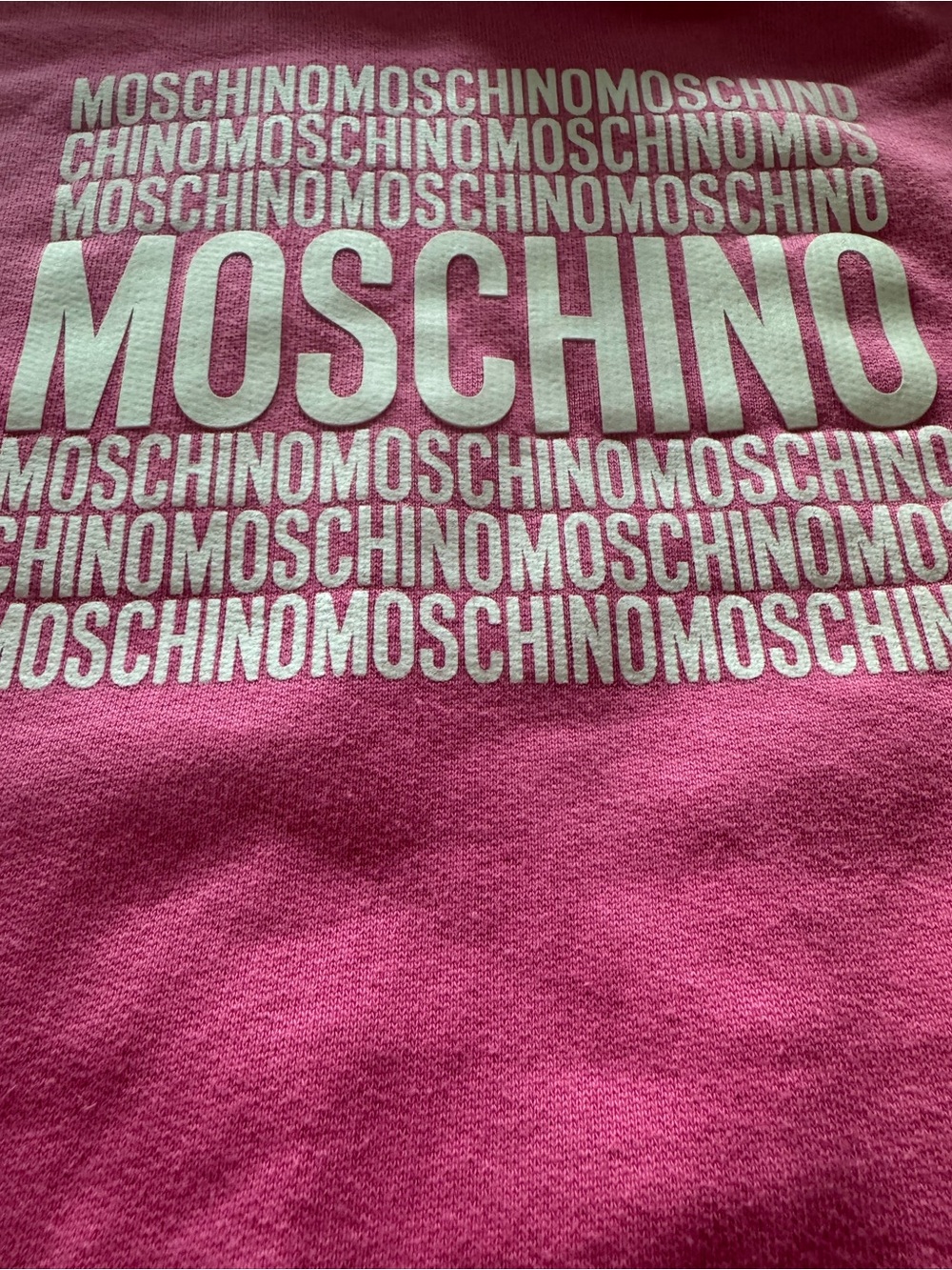 Moschino Kids Girls Logo Hoodie Hot Pink Size 10 - Picture 4 of 7